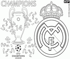 Colorear Real Madrid, 14º campeón 2021-22