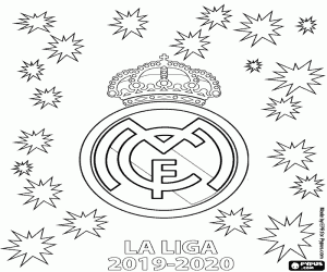 Colorear Real Madrid, campeón 2019-2020