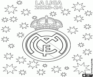Colorear Real Madrid,campeón Liga 2023-24