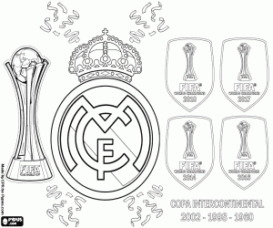 Colorear Real Madrid, campeón mundial 2018