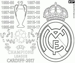Colorear Real Madrid, Champions 2016-2017