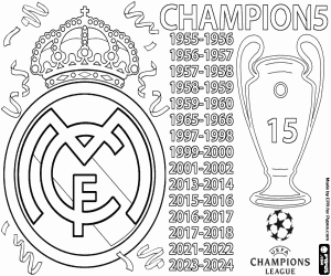 Colorear Real Madrid, Champions 2023-2024