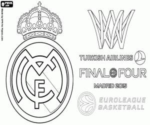 Colorear RealMadrid,campeón Euroliga 2015