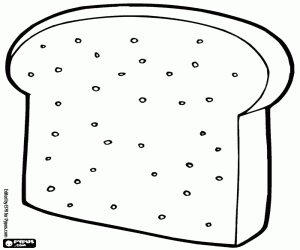 Colorear Rebanada de pan