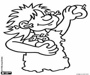 Colorear Recolección en la prehistoria