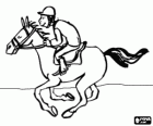 Hípica - Caballo galopando con el jockey
