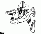 Jugador corriendo con el balón en la mano, Fútbol americano