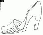 Zapato de mujer, sandalia de tacón alto