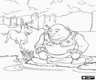 Burro va a consolar a su amigo Shrek que está muy triste