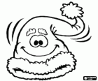 Gorro de Papá Noel con una cara sonriente