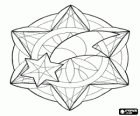 Mandala navideño con la estrella de Belén