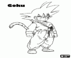 Goku o Son Goku, niño especialista en artes marciales con cola y fuerza sobrehumana