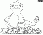 Charmeleon es la evolución de Charmander y la preevolución de Charizard