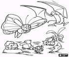 Grupo de Pokemons, entre ellos Bulbasaur, Butterfree, Golbat y Psyduck