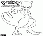 Mewtwo es un Pokémon como un gran felino bípedo