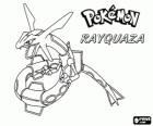 Rayquaza vive en la capa de ozono muy por encima de las nubes y es como un gran dragón serpiente