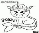 Vaporeon es una de las evoluciones de Eeveee y está muy adaptado a la vida acuática
