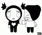 Pucca y Garu, dos enamorados agarrados de la mano