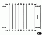 Esquema de un campo de juego de fútbol americano