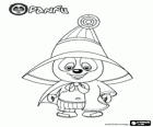 Panfu. Oso panda con gran sombrero