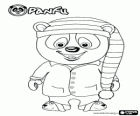 Panfu, divertido oso panda con un gorro de dormir