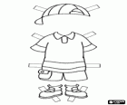 La ropa de Caillou para jugar a vestir al muñeco de papel