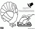 Celebración del Día de Acción de Gracias con el tradicional pavo y el típico sombrero de los Pilgrims. Se celebra en EEUU el cuarto jueves de noviembre