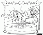 Mario y Luigi celebrando tu cumpleaños