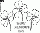 17 de marzo. Día de San Patricio es la celebración de la cultura irlandesa. Tréboles usados como un símbolo de Irlanda