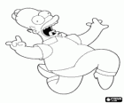 Homero Simpson, Homer Simpson huye corriendo asustado