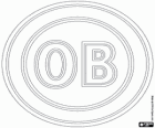 Logo del Odense BK, Odense Boldklub o OB, club danés de futbol