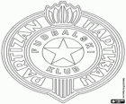 Escudo del FC Partizan de Belgrado, club serbio de futbol