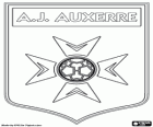 Emblema del AJ Auxerre, Association de la Jeunesse Auxerroise, club francés de futbol