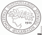 Escudo del Olympiacos FC del Pireo, equipo griego de futbol