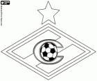 Escudo del FC Spartak Moscú, club de futbol ruso. Futbolni Klub Spartak Moskva, nombre original ruso transliterado