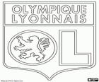 Emblema del Olympique de Lyon, OL, club francés de fútbol. Olympique Lyonnais, nombre original en francés