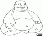 Budai o Hotei, el buda con gran barriga, el buda sonriente o el buda gordo. Deidad propicia a la felicidad y la abundancia