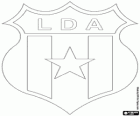 Escudo de la LD Alajuelense, también conocido como La Liga. Equipo de fútbol de Alajuela, Costa Rica