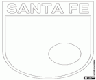 Emblema de Santa Fe Corporación Deportiva, conocido como Independiente Santa Fe, club de fútbol de la ciudad de Bogotá, Colombia