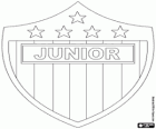 Insignia de la Corporación Popular Deportiva Junior, conocido como Atlético Junior, club colombiano de fúbol de la ciudad de Barranquilla