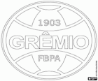 Insignia del Grêmio Foot-Ball Porto Alegrense, conocido como Gremio de Porto Alegre, equipo brasileño de fútbol