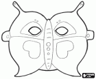 Careta de mariposa para el disfraz de carnaval