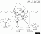 La bella Julieta es la hija del líder de los gnomos del Jardín Rojo
