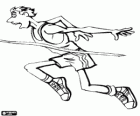 Atleta llegando el primero a la meta