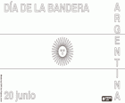Día de la Bandera Argentina. 20 de junio, día de fiesta nacional en honor a la bandera y a su creador Manuel Belgrano 
