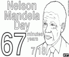 Día Internacional de Nelson Mandela, 18 de julio. Nelson Mandela ha luchado por la justicia social durante 67 años, puedes empezar con 67 minutos