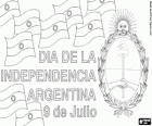 Día de la Independencia de la Argentina, 9 de julio. La Declaración de Independecia se aprobó el 9 de julio de 1816