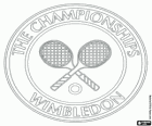 Logo clásico del torneo de Wimbledon del Grand Slam de tenis que se disputa en Inglaterra