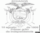 Día de la Independencia de Ecuador. En conmemoración del Primer Grito de Independencia,10 de agosto de 1809