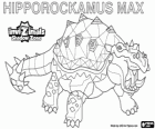 Hipporockamus Max. Invizimals La otra dimensión. Un formidable guerrero de enorme tamaño y fuertes patas que se pasa todo el día llorando
